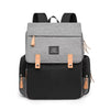 Sac à langer Oxford maman bicolore gris et noir avec poches latérales zippées - Bébé Lova