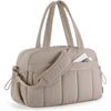 Sac à langer sport taupe imperméable vu de trois quarts - Bébé Lova