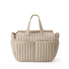 Sac à langer multifonction beige en coton gaufré avec grande capacité de rangement - Bébé Lova