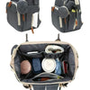 Poches latérales et grand compartiment intérieur du sac à langer bien organisé - Bébé Lova
