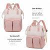 Sac à langer vu de face et de profil, silhouette élégante - Bébé Lova