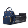 Sac à langer de voyage bleu marine avec station à langer dépliée - Bébé Lova