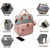 Fonctionnalités du sac à langer : port USB, grande poche avant, poche latérale, porte-monnaie et poche lingettes - Bébé Lova