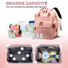 Grande capacité du sac à langer avec compartiments organisés pour tous les essentiels de bébé - Bébé Lova