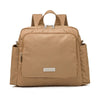 Sac à langer imperméable premium camel avec poche frontale et multiples rangements - Bébé Lova