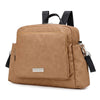 Sac à langer imperméable premium camel vue trois quarts avec bretelles réglables - Bébé Lova