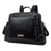 Sac à langer imperméable premium noir matelassé avec grande capacité de rangement - Bébé Lova