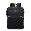 Sac à langer FoldNest coloris noir élégant vu de face - Bébé Lova