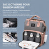 Compartiment isotherme pour biberons et séparation sec humide du sac FoldNest - Bébé Lova