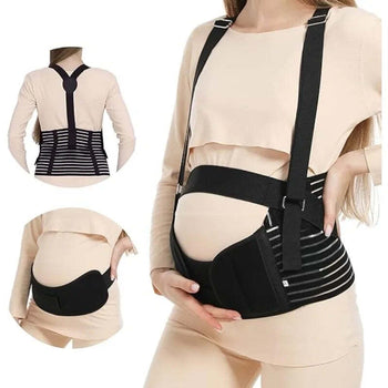 Infographie FlejeBelt mannequin pull beige insert dos vue insert ventre seul - Bébé Lova