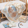Serviette bébé en gaze de coton motif bateau volant et aventure fantastique - Bébé Lova