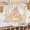 Serviette gaze coton motif chaumière et animaux de la forêt enchantée - Bébé Lova