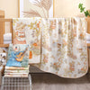Collection de serviettes en gaze de coton motifs forêt enchantée pour bébé - Bébé Lova
