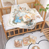 Serviette en gaze de coton motif lapin musicien et forêt enchantée - Bébé Lova