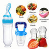 Set de diversification bleu avec grignoteuses pour introduire différents aliments à bébé - Bébé Lova