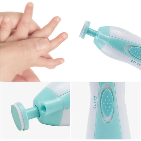 Détails du coupe-ongles électrique bébé avec tête de lime douce et poignée ergonomique - Bébé Lova