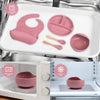 Set de vaisselle en silicone compatible lave-vaisselle, micro-ondes et congélateur - Bébé Lova