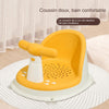 Siège de bain bébé portable avec coussin souple renforcé et dossier confortable couleur jaune - Bébé Lova