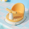 Siège de bain bébé portable coloris jaune soleil avec assise confortable et drainage intégré - Bébé Lova