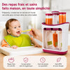 Infographie station de remplissage pour des repas maison frais et sains pour bébé - Bébé Lova