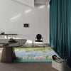 Grand tapis d'éveil motif forêt dans un salon moderne - Bébé Lova