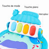 Gros plan sur le piano interactif lumineux du tapis gym musical pour bébé - Bébé Lova