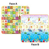 Tapis de jeu éducatif pliable double face avec face alphabet et face plage colorée - Bébé Lova