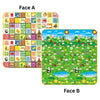 Tapis de jeu éducatif pliable double face avec face alphabet et face savane animaux - Bébé Lova