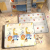 Tapis de jeu éducatif pliable double face motif famille d'animaux et empreintes de pattes - Bébé Lova