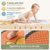 Infographie tapis de jeu éducatif pliable, 7 zones anti-choc et 3 couches résilientes - Bébé Lova