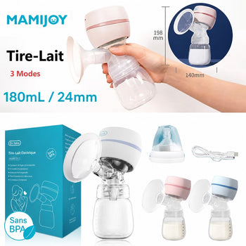 Tire-lait électrique intelligent avec 3 modes d’aspiration et capacité de 180 mL - Bébé Lova
