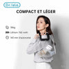 Femme transportant un tire-lait électrique compact et léger dans un sac transparent - Bébé Lova