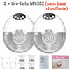 Double tire-lait électrique blanc sans base chauffante avec accessoires inclus - Bébé Lova
