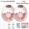 Lot de deux tire-laits électriques roses sans base chauffante - Bébé Lova