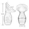 Tire-lait SiliManual dimensions 15cm hauteur 8.5cm ouverture transparent - Bébé Lova