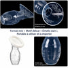 Tire-lait SiliManual détail ouverture 85mm format mini portable transparent - Bébé Lova