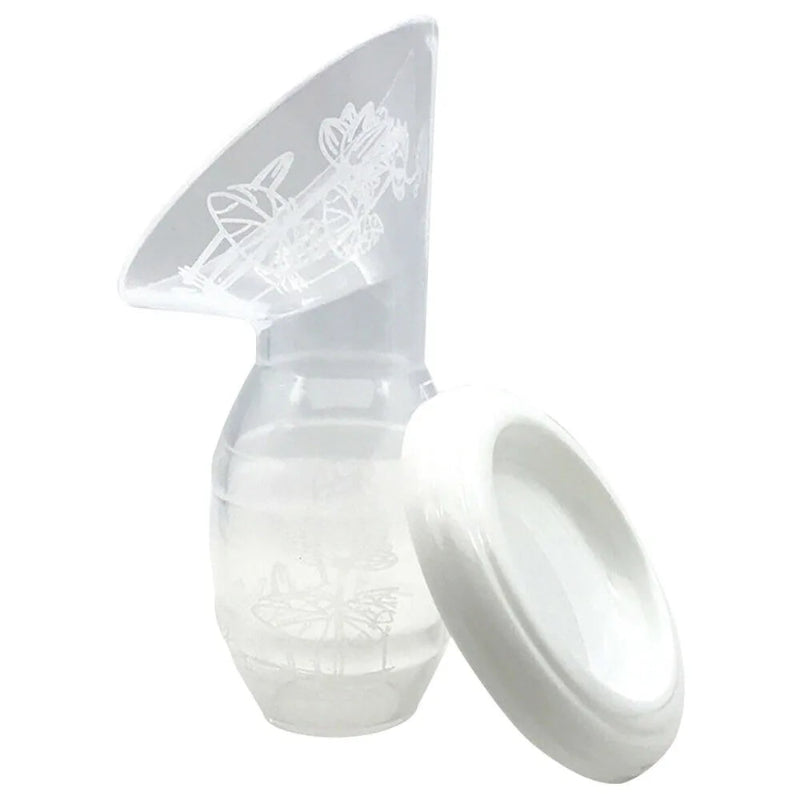 Tire-lait SiliManual packshot silicone transparent avec couvercle hygiénique - Bébé Lova