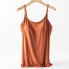Top d’allaitement orange avec bretelles ajustables et tissu léger pour maternité - Bébé Lova