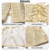 GothicShape détails 3 rangées agrafes lacets ajustables 7 baleines acier tissu confortable - Bébé Lova
