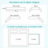Schéma des configurations modulables du tour de lit bébé NordicBump pour lit bébé - Bébé Lova