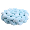 Tour de lit tressé bleu ciel moelleux pour décoration de chambre bébé - Bébé Lova