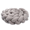 Tour de lit tressé gris perle rembourré pour sécuriser le couchage de bébé - Bébé Lova