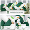 Détails du tour de lit tressé vert et blanc avec tissu velours cristal et couture artisanale - Bébé Lova