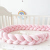 Tour de lit tressé rose pâle uni ShareTour berceau blanc - Bébé Lova