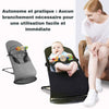 Utilisation autonome du transat bébé BabyRock sans installation électrique compliquée - Bébé Lova
