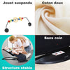 Matériaux doux et structure stable du transat BabyRock avec jouets suspendus - Bébé Lova