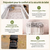 Usages polyvalents de la tresse : lit en U, compatible plusieurs types de lits et idéale pour poussette - Bébé Lova