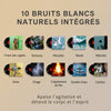 Veilleuse bruit blanc RGB tactile GlowSound avec 10 sons naturels relaxants intégrés - Bébé Lova