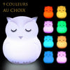 Veilleuse chouette LED avec 9 couleurs lumineuses différentes - Bébé Lova