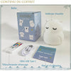 Contenu du coffret veilleuse chouette LED avec câble USB et télécommande - Bébé Lova